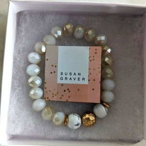 Susan Graver multi faceted stretch bracelet - Brand new